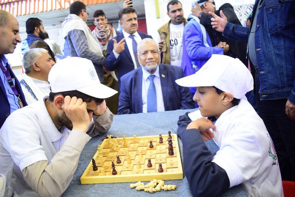 صورة من فعالية ( الشطرنج ) بحضور وزير الشؤون الاجتماعية والعمل